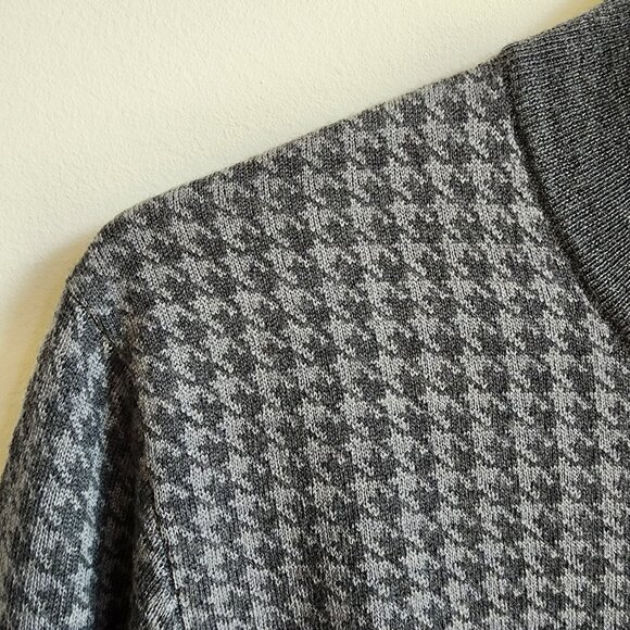 2XL Sweater Gray Jos A Bank Mock Neck Quarter Zip Mens New Merino Wool Blend Nwt - Picture 7 of 17